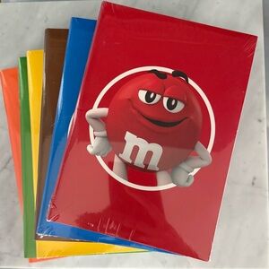 M&M'S Multicolor Hardcover Notebooks - Red Blue Yellow Green Brown Orange
